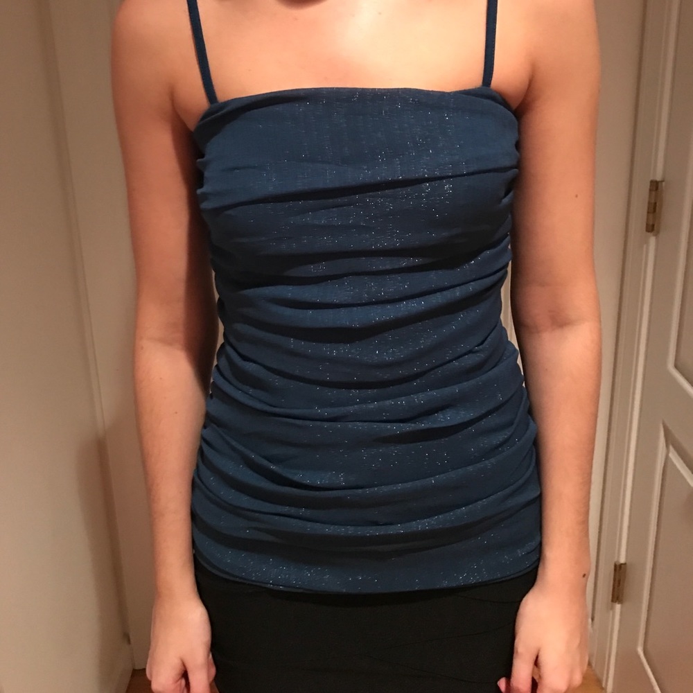 Express Sparkly Teal Top ✨